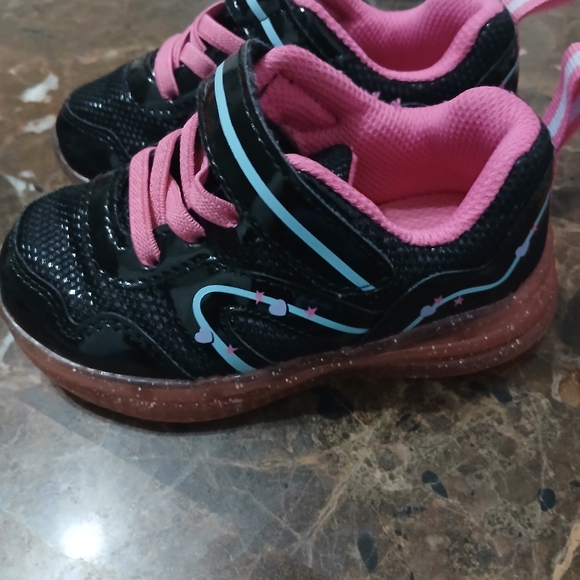 Kids Black and Pink Shoes - Picture 2 of 4